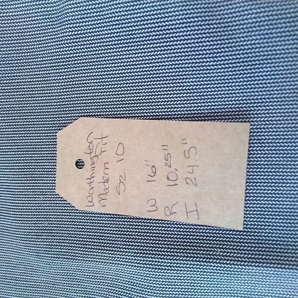 Worthington Modern Fit Trouser Leg Pant Sz 10 Herringbone Pattern - Picture 9 of 14